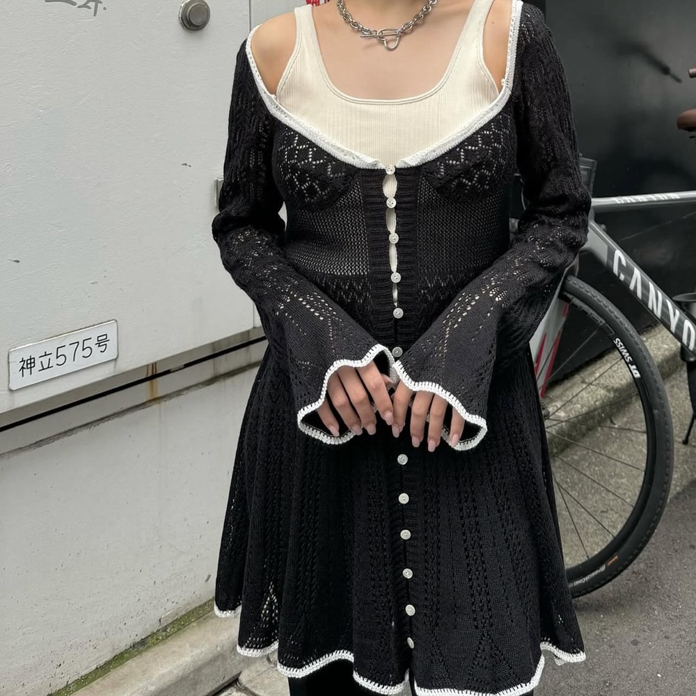 FETICO lace knit mini dress 24SS